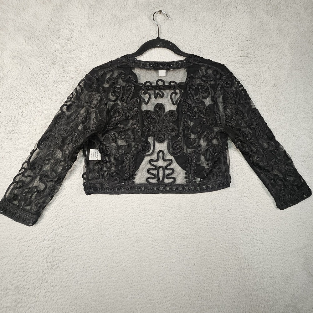 JR Nites By Carol Lin Bolero Jacket Womens S Sheer Whimsigoth Ornate‎ Fairygoth - Picture 9 of 14